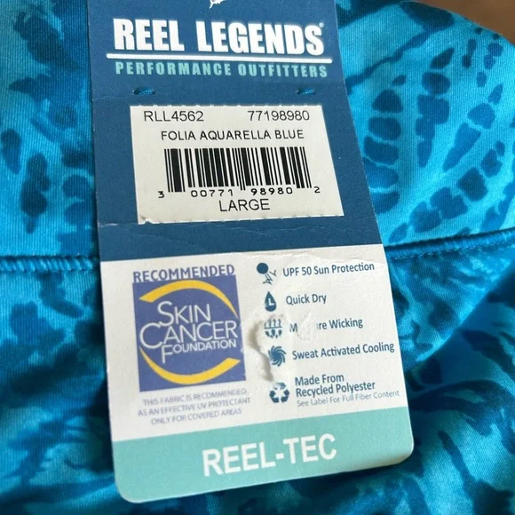 NWT! Reel Legends Women’s Performance Reel-Tec UPF 50+Aqua Blue Skort Size Large - Picture 10 of 12